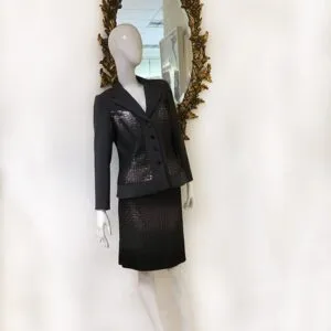 Teri Jon Ombre Metallic Skirt Suit Preview View